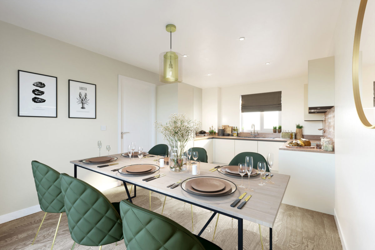 Living space at L&Q Show Home at Birnam Mews