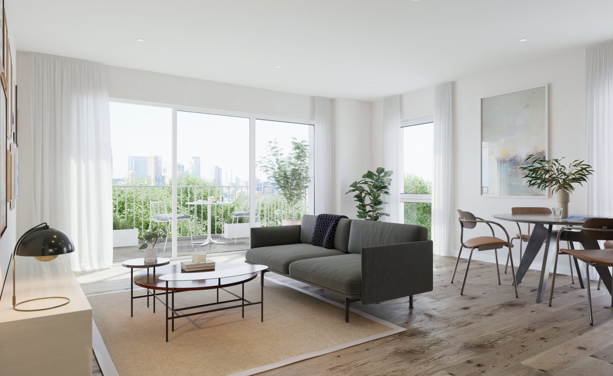 Living Room at L&Q Show home at Deptford Landings