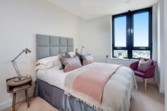 bedroom at a L&Q show home