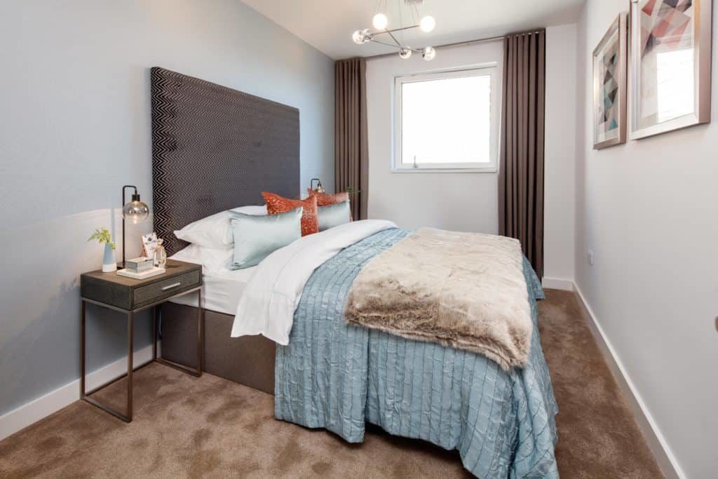 Bedroom of L&Q home at Elephant Park