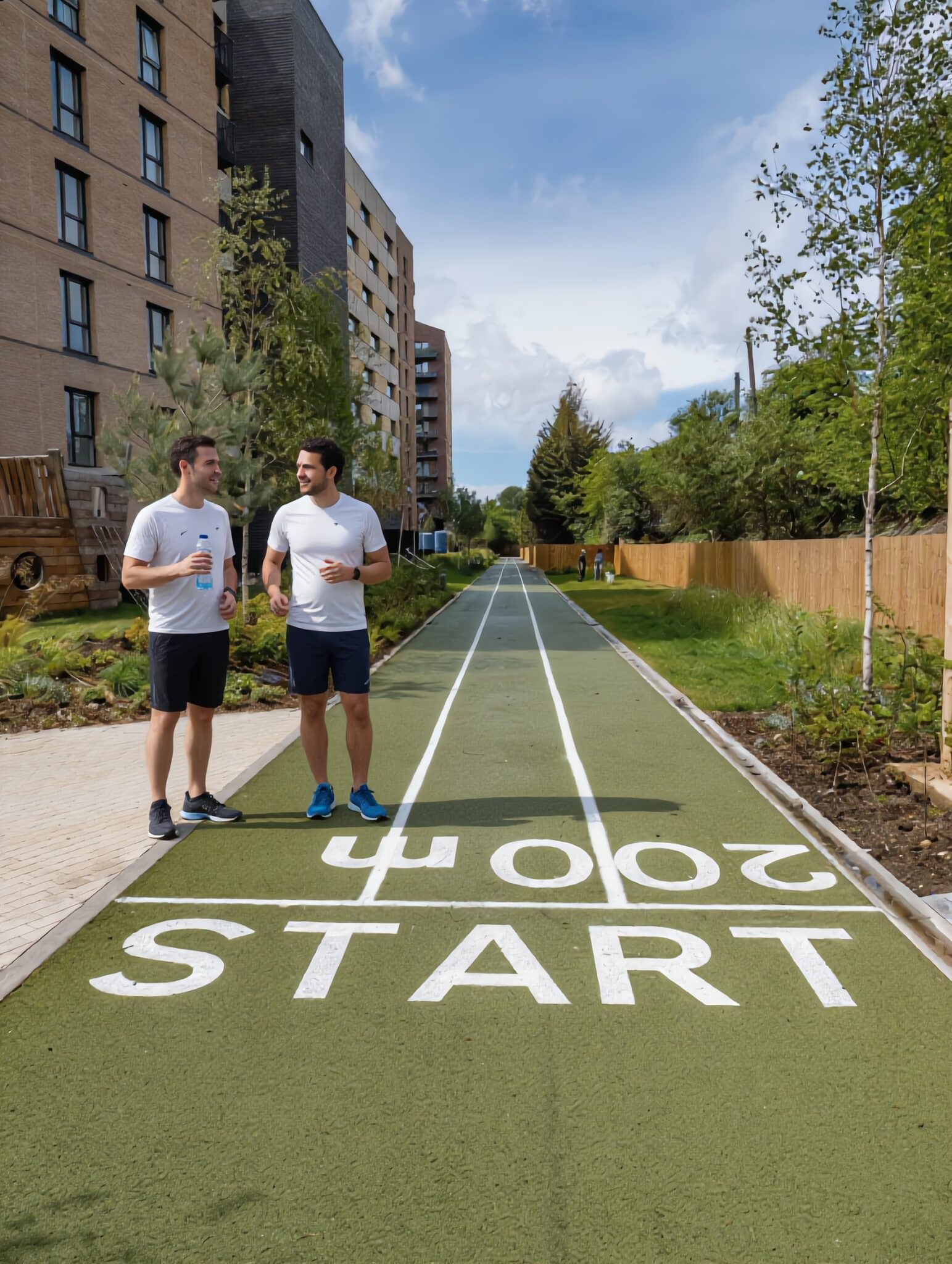 Running track at Hayes Village