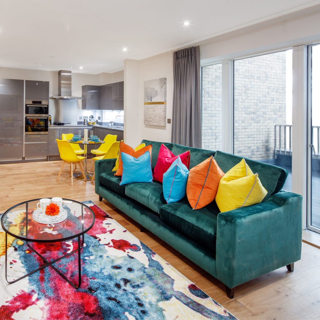 Living space at New Strateford Works from L&Q