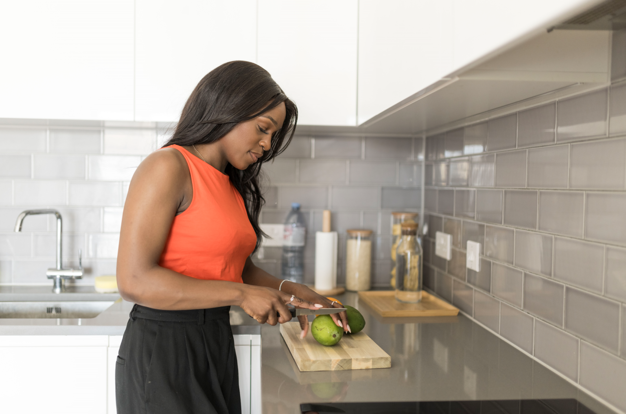 Lindsay in her kitchen