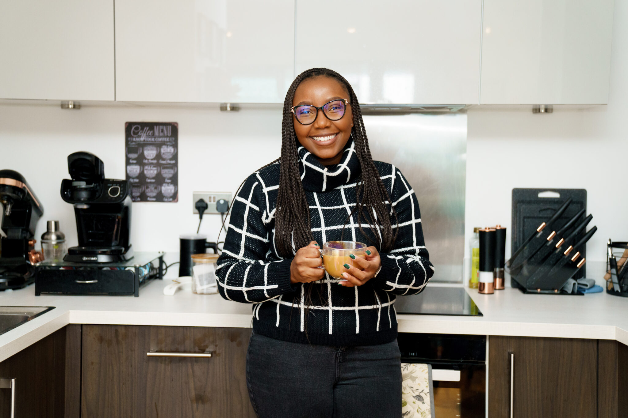 London Living Rent customer in North London apartment