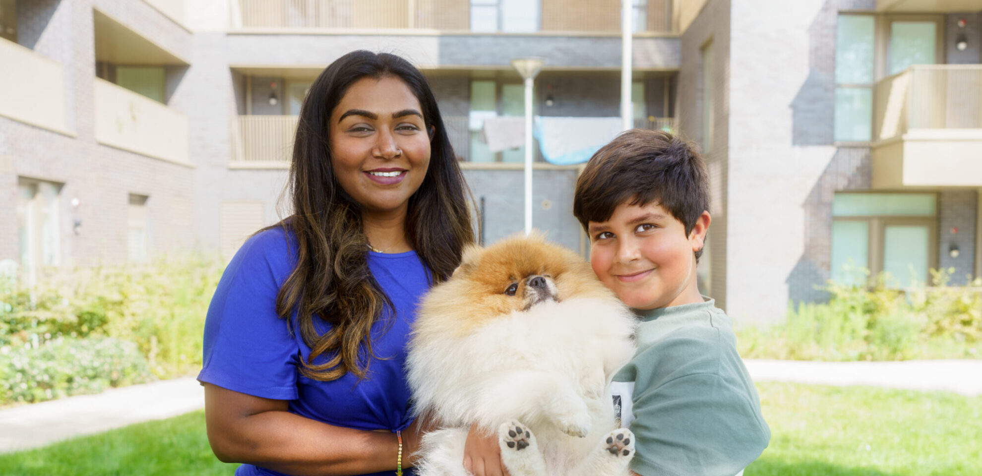 Family with their dog