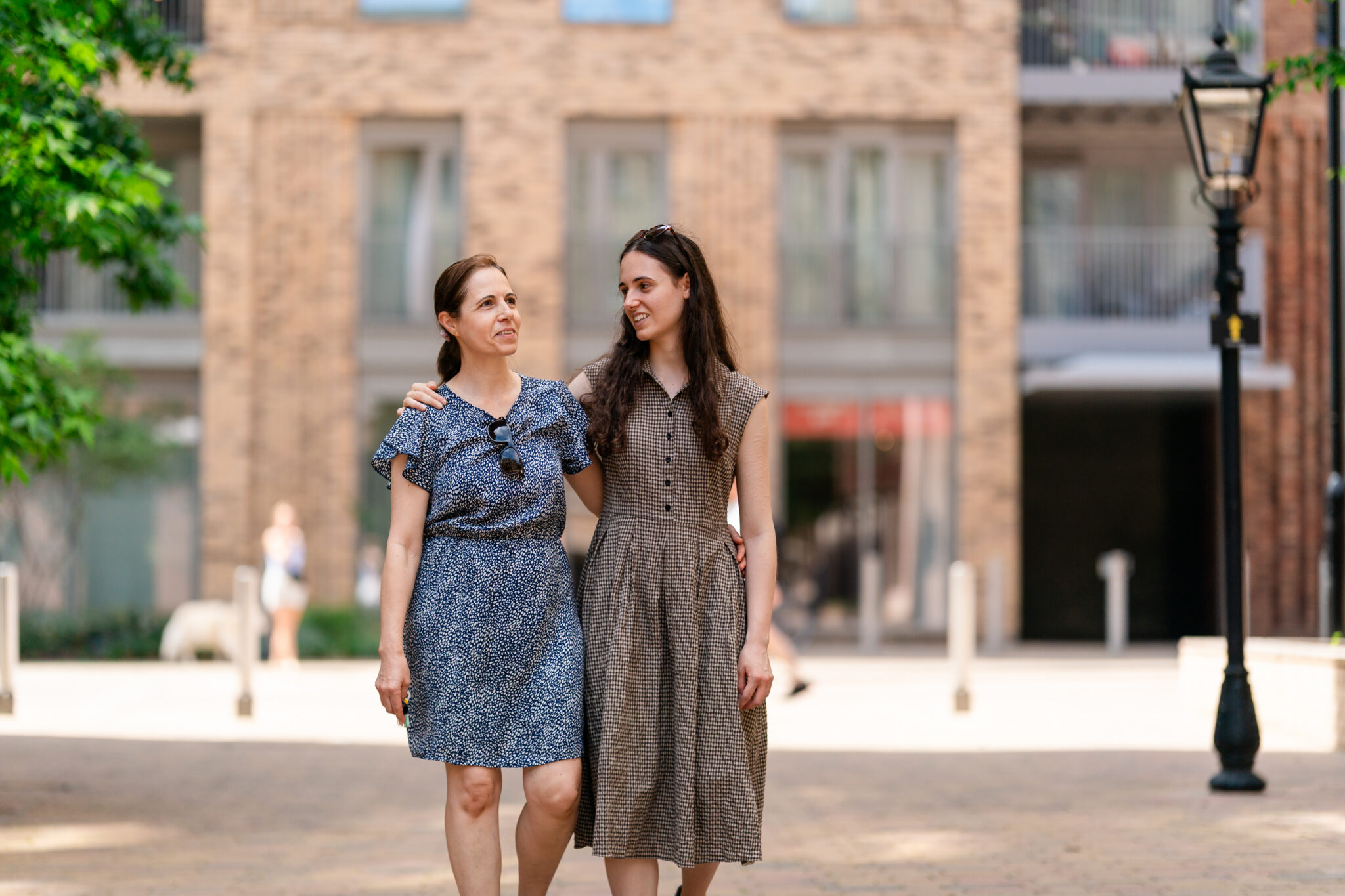 Vili and her daughter Elena walking in Alexandra gate